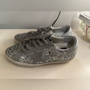 Golden Goose Silver Super-Star Sneakers
